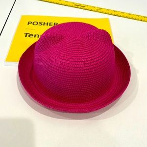 Kitty Ears Straw hat  Hot Pink! BARBIECORE